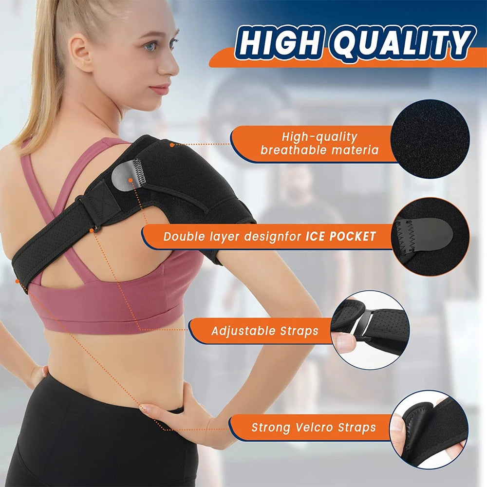 Shoulder Brace for Women and Men,Shoulder Pain Relief, Shoulder Support,Adjustable Fit Sleeve Wrap,Relief for Shoulder Injuries