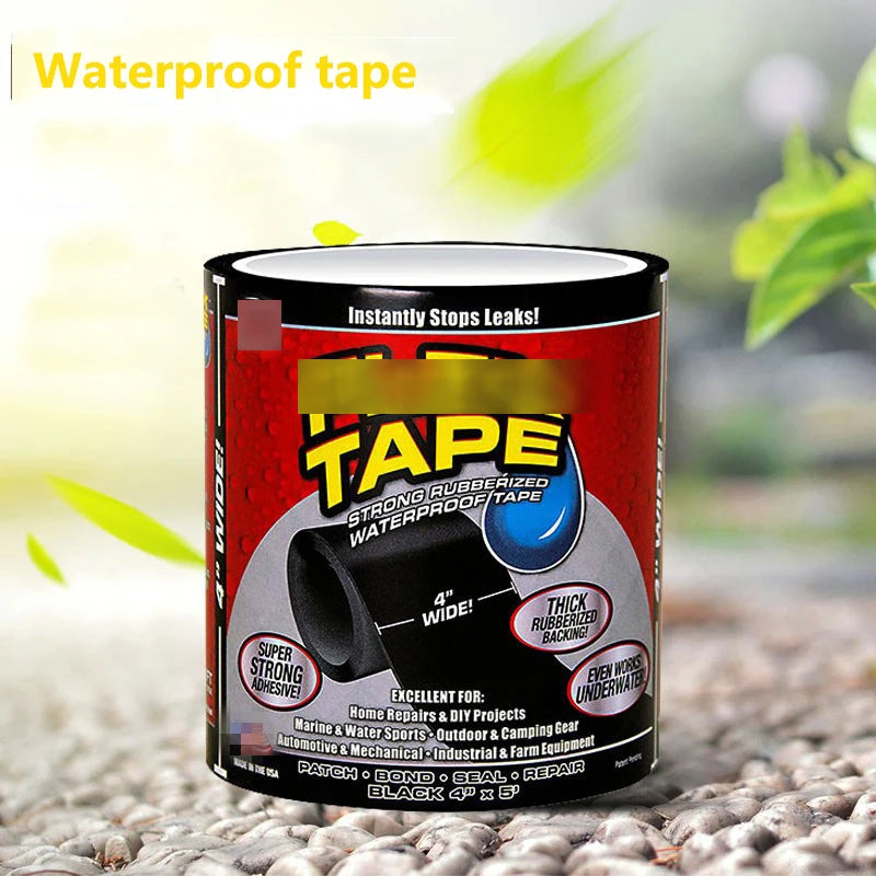 1.52m Strong Fiber Super Waterproof Tape Stop Leak Seal Repair Tape Performance Self Tape Fiberfix Adhesive Tape PE Tube PVC Etc