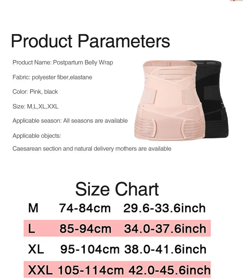 3in1 Corset Postpartum Belly Band Pregnant Women Tummy Belly Pelvis Belt Wrap Waist Trainer Recovery Bandage Strap Body Shaper