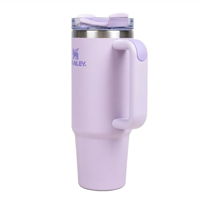 Stanley Tumbler with Handle Straw Lid Stainless Steel 30oz/40oz Vacuum Insulated Car Mug Double Wall Thermal Iced Travel Cup