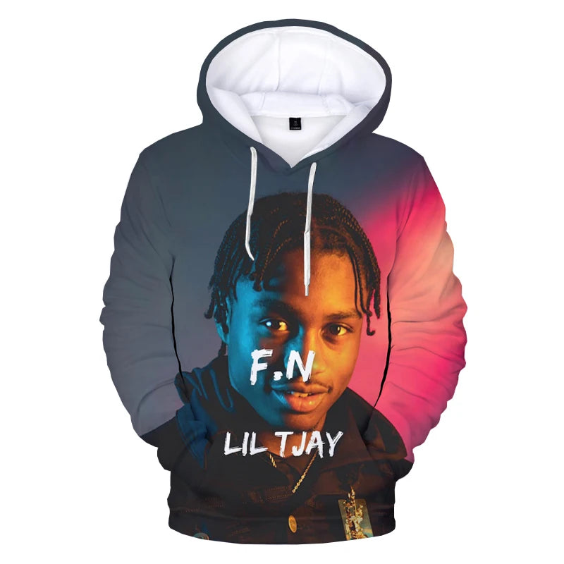 3D Print Harajuku Cool Lil Tjay Hoodie Casual Brand Boys Hoodies Sweatshirts Men Women's Clothing Streetwear Fashion Pullover