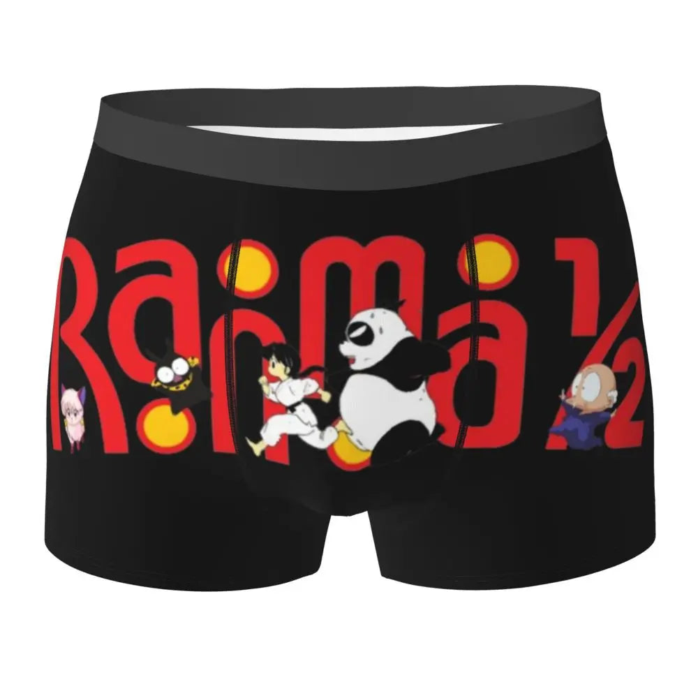 Ranma 12 Funny Logo Underwear Japanese classic cute anime 3D Pouch High Quality Boxershorts Customs Boxer Brief Breathable