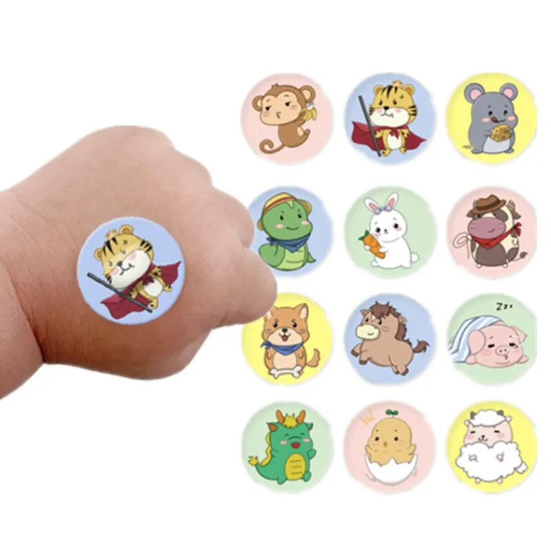 120pcs/Lot Cartoon Animal Pattern Band Aid Hemostasis Adhesive Bandages First Emergency Kit Wound Plaster Patches For Kids