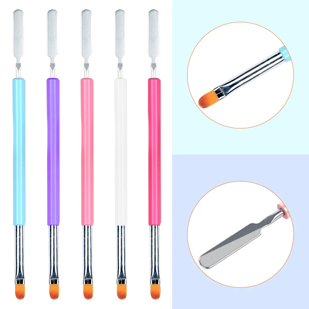 3D Acrylic French Manicure Design Ultra-thin Line Drawing Pen Nails Art Liner Brush UV Gel Brushes Painting Accessories Tools