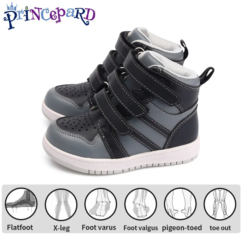 Children's Orthopedic Shoes with Arch and Ankle Support, Kids Toddlers Casual Barefoot Sneakers Flatfeet Valgus Foot Therapy