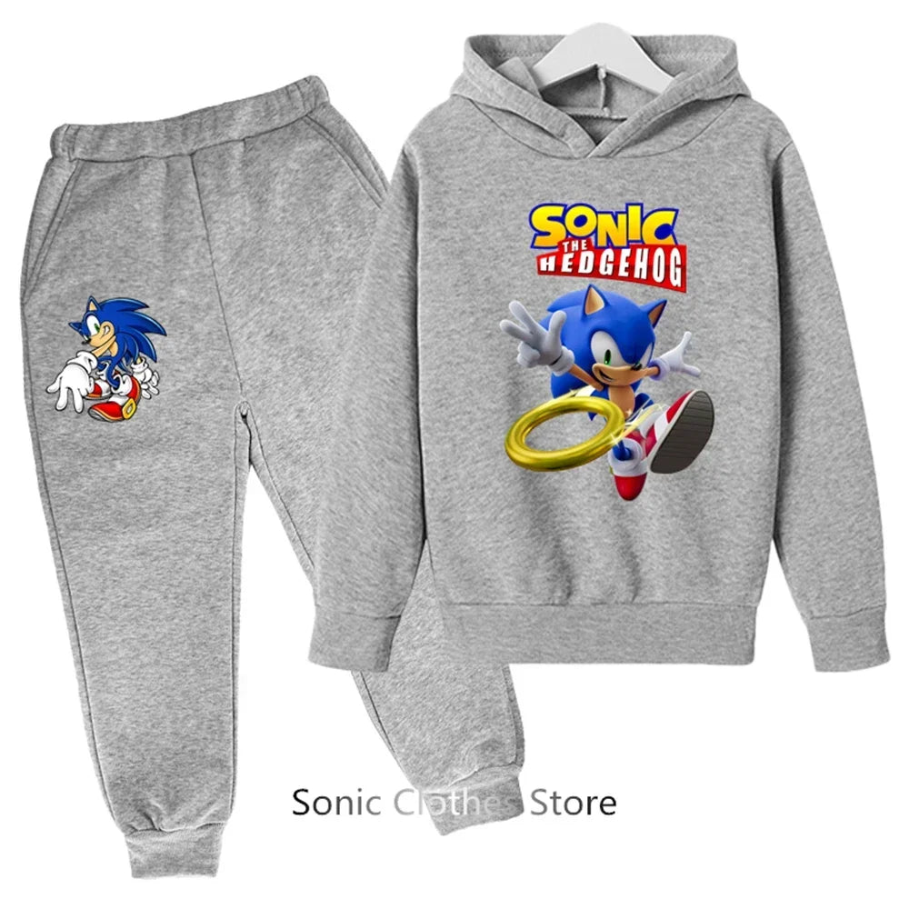 Sega Sonic- Tracksuit Kids Clothing Sets Baby Boys Girls Fashion Sports Suits Sweatshirts+pants Brand Clothes