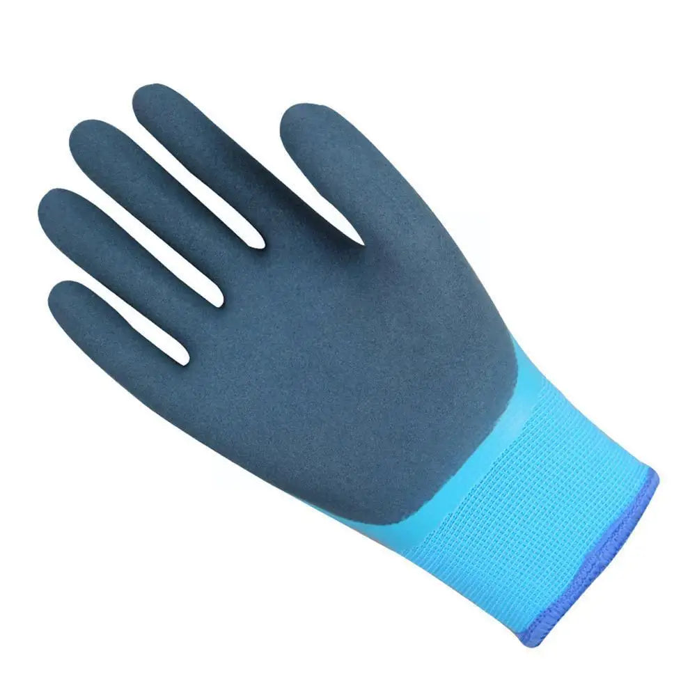 Working Gloves Winter Fishing Gloves Durable High Quality Gloves Thickening Plus Waterproof Velvet Work Rubber Gloves All S Z3M4