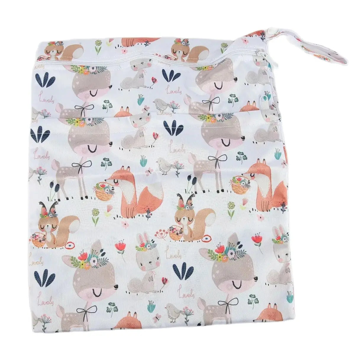 [Sigzagor]Wet Dry Bag With Two Zippered For Baby Diapers Nappies Waterproof Reusable 36cmx29cm 100 Designs