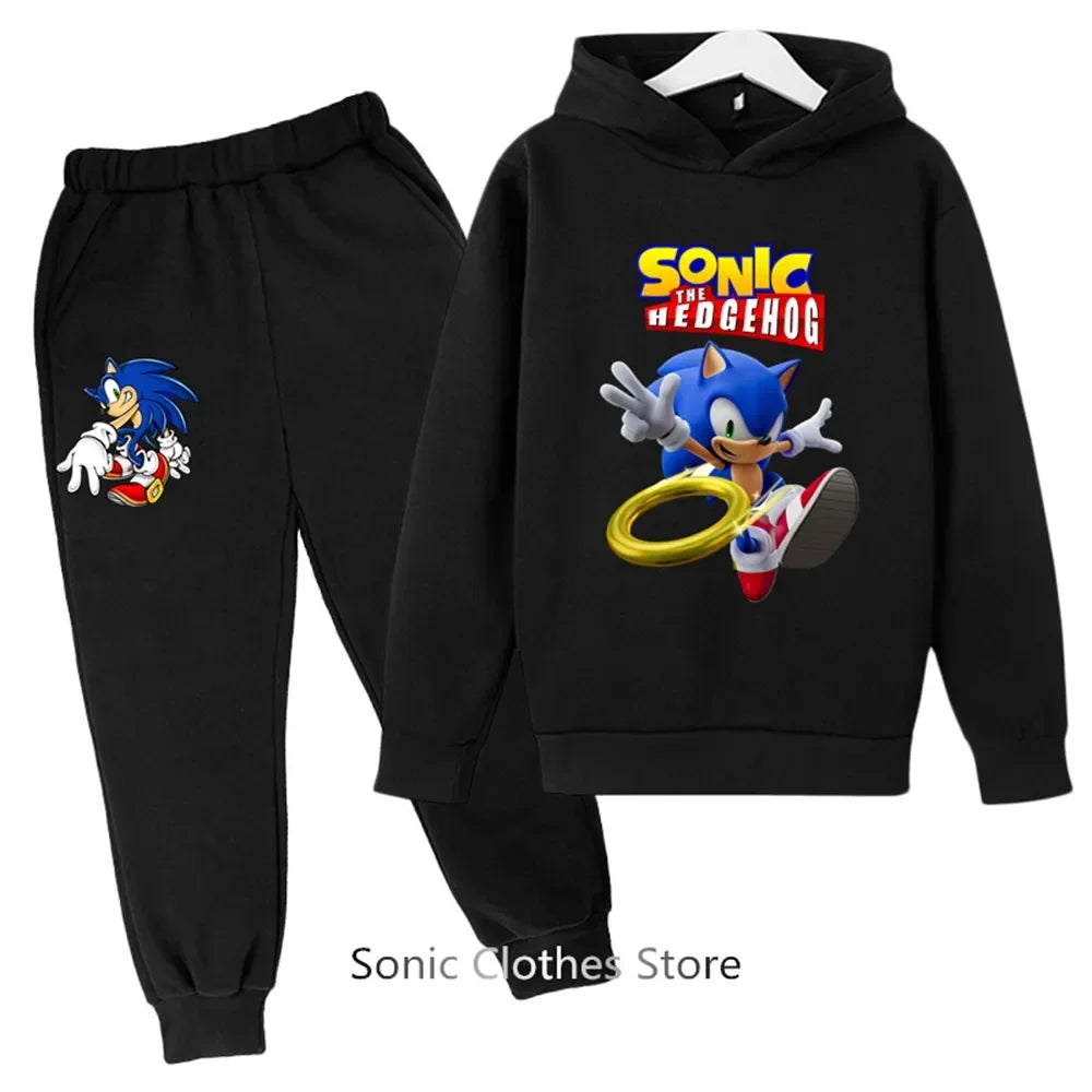 Sega Sonic- Tracksuit Kids Clothing Sets Baby Boys Girls Fashion Sports Suits Sweatshirts+pants Brand Clothes