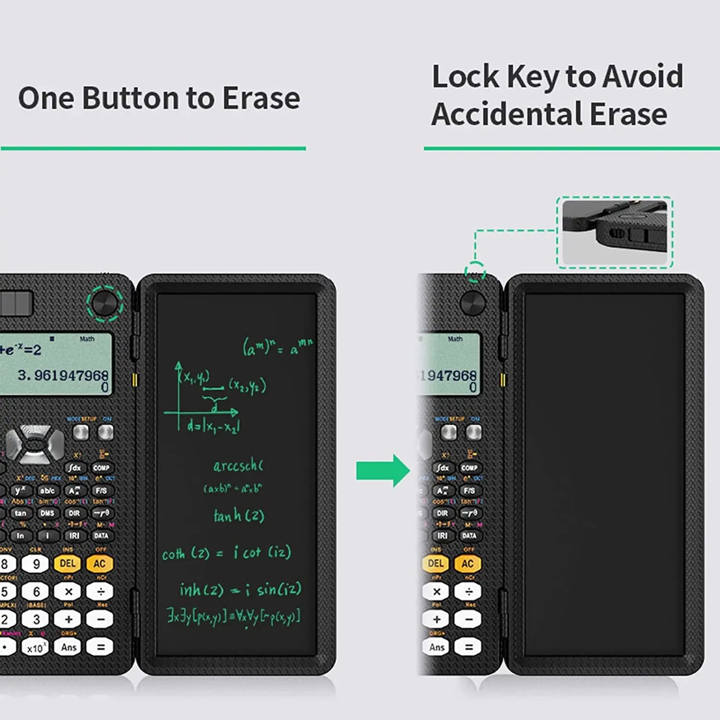 Solar Scientific Calculator with LCD Notepad 417 Functions Professional Portable Foldable Calculator for Students Upgraded 991ES