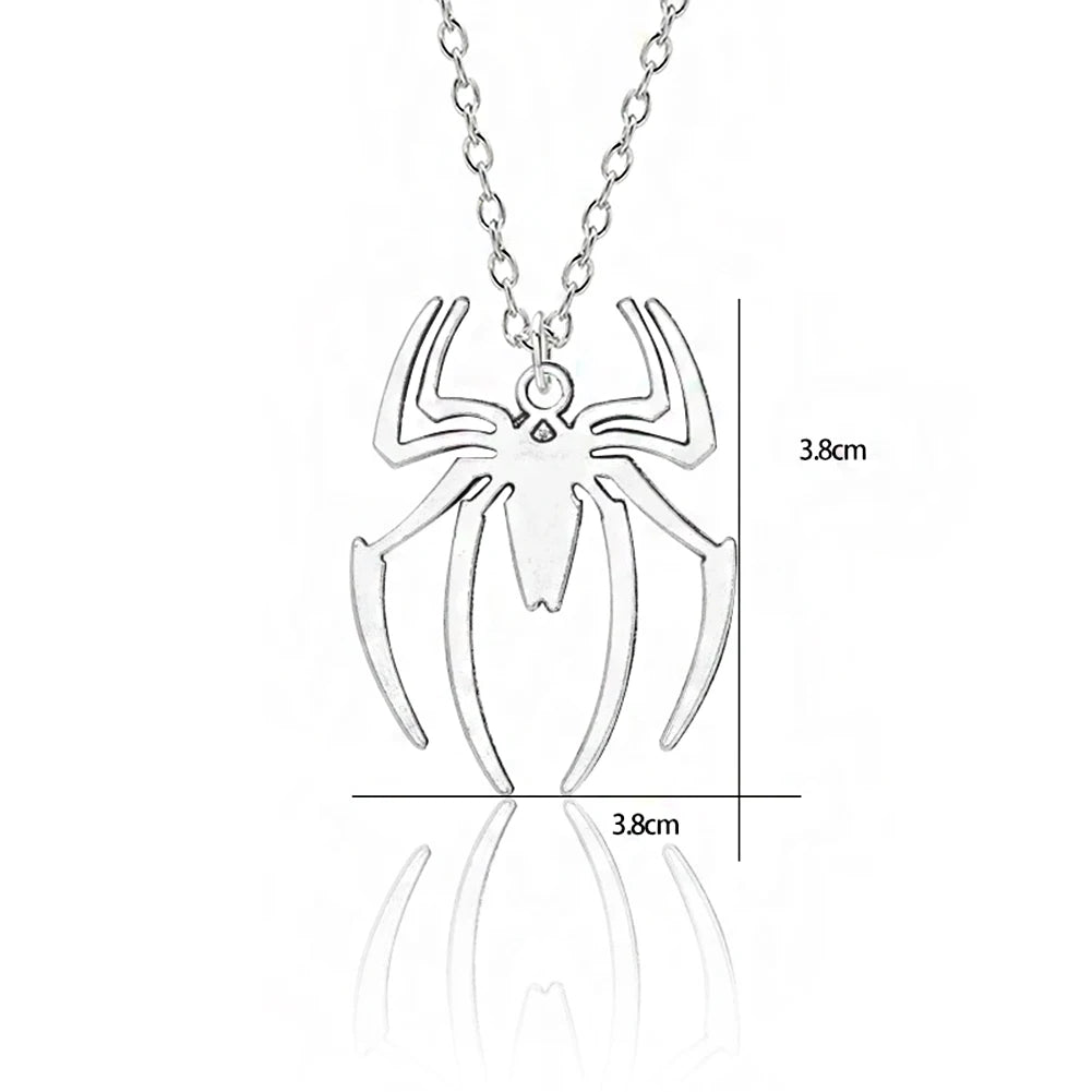 Hip Hop Spider Pendant Chain Necklaces For Men Gothic Neck Chains Man Necklace Punk Insect Vintage Necklace Men Streetwear Gifts