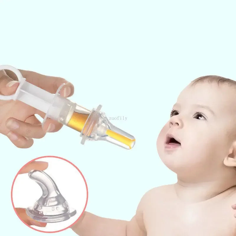 Baby kids smart medicine dispenser Needle Feeder Squeeze Medicine Dropper Dispenser Pacifier Feeding Utensils