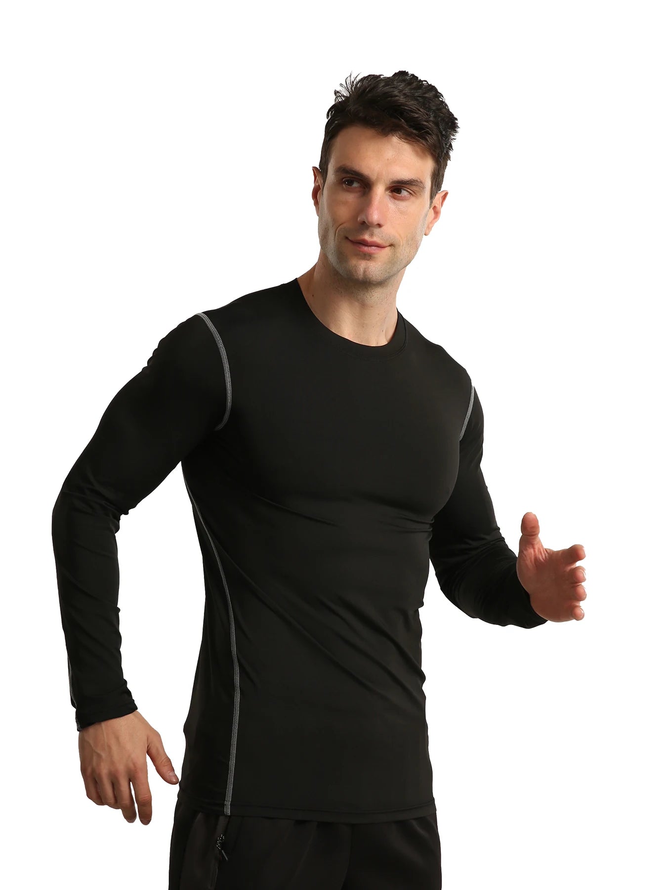 Men's Compression Shirts Long Sleeve Undershirt Turtleneck Gym Workout T Shirt for Men Running Basketball Athletic Base Layer