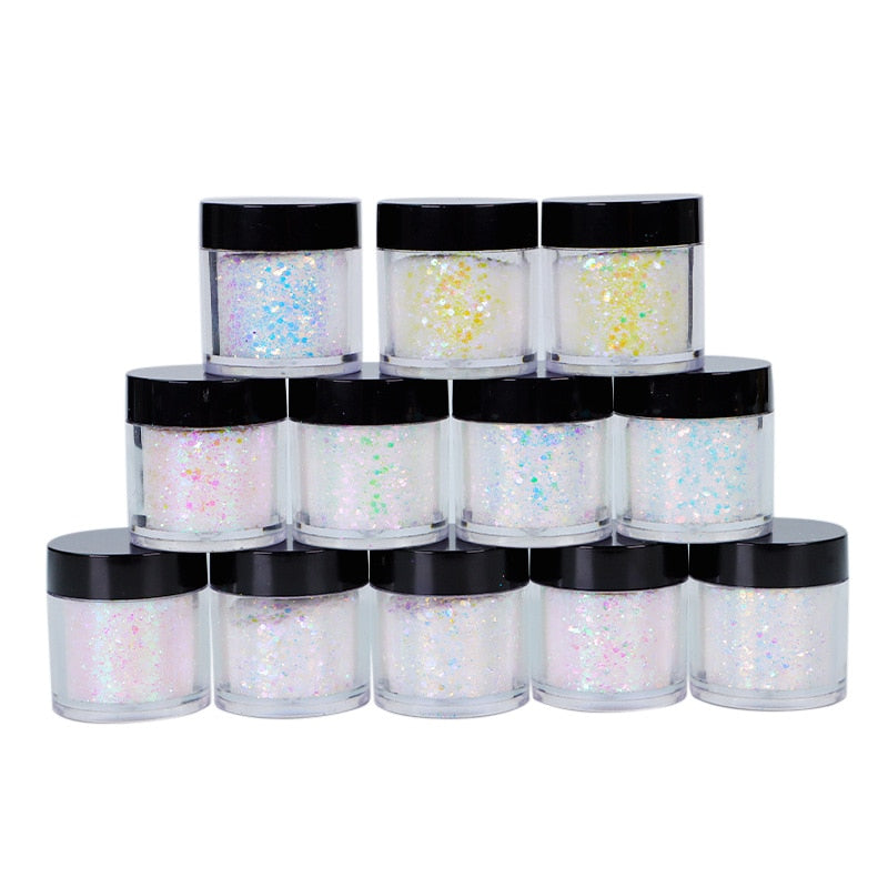 Crystal Love Series Nail Art Glitter  Powder Sparkly Laser  Symphony Chameleon Fine Dust Charms Nail Supplies for Professionals