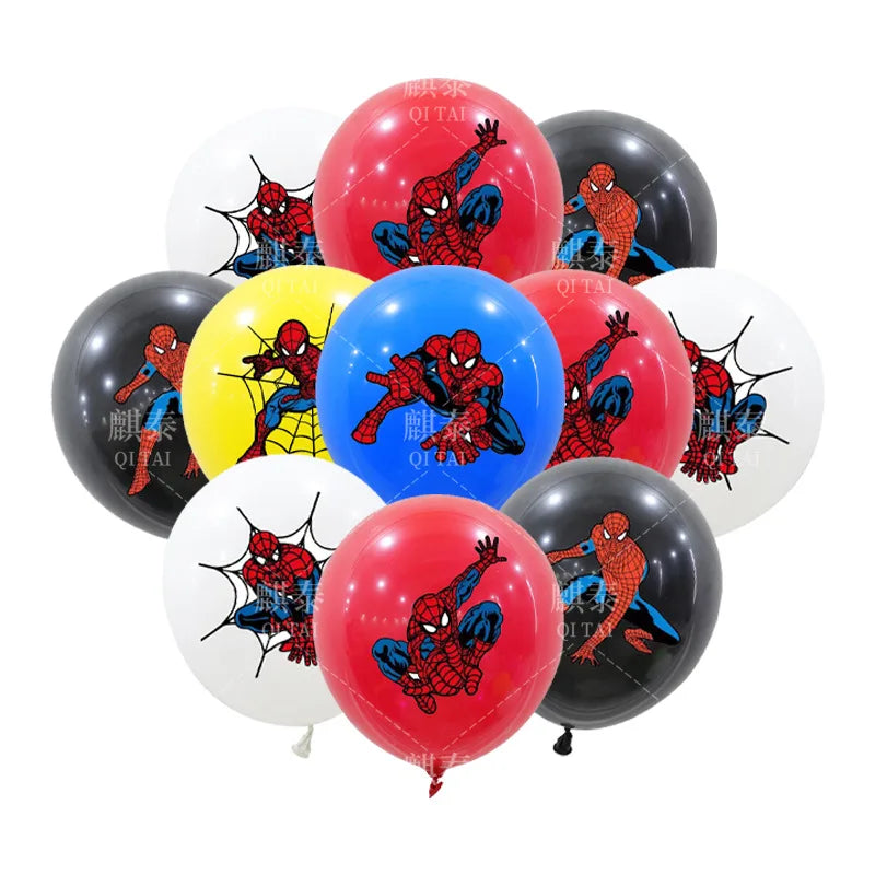 100pcs 12inch Disney Superhero Theme Latex Balloon Spiderman Hulk Iron Man Ballons Kids Birthday Party Decoration Inflatable Toy