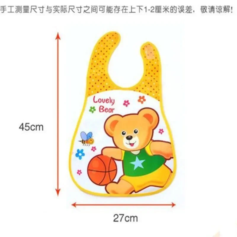 8pcs/Lot Translucent Pocket Bib Children Waterproof Bibs 1 To 3 Year