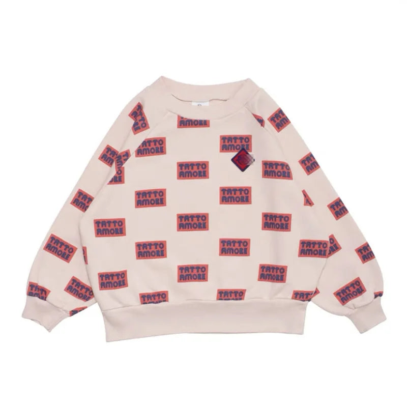 Kids Sweaters 2023 New Spring Wyn Brand Boys Girls Cute Print Sweatshirts Baby Child Toddler Cotton Tops Outwear Clothing