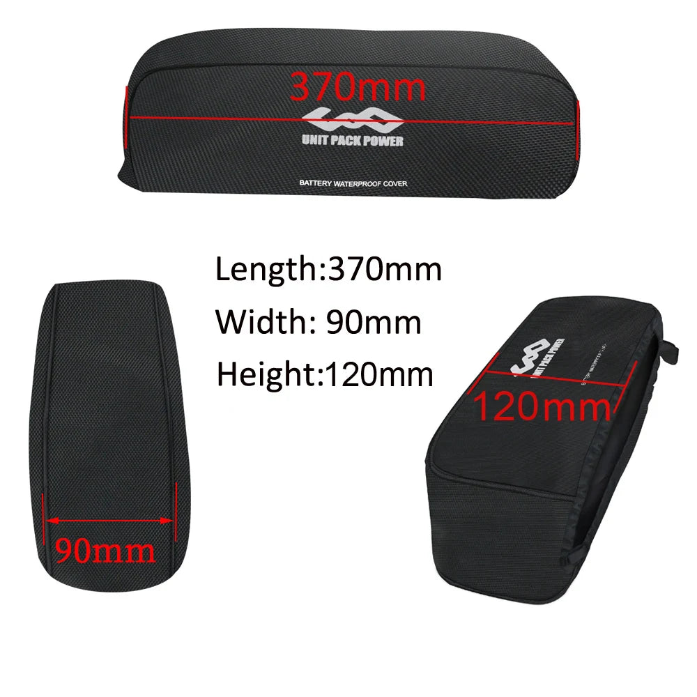 Waterproof Ebike Battery Cover Electric Bicycle Frame Lithium Battery Bag Dustproof  Protective  Anti-mud Case Accessories