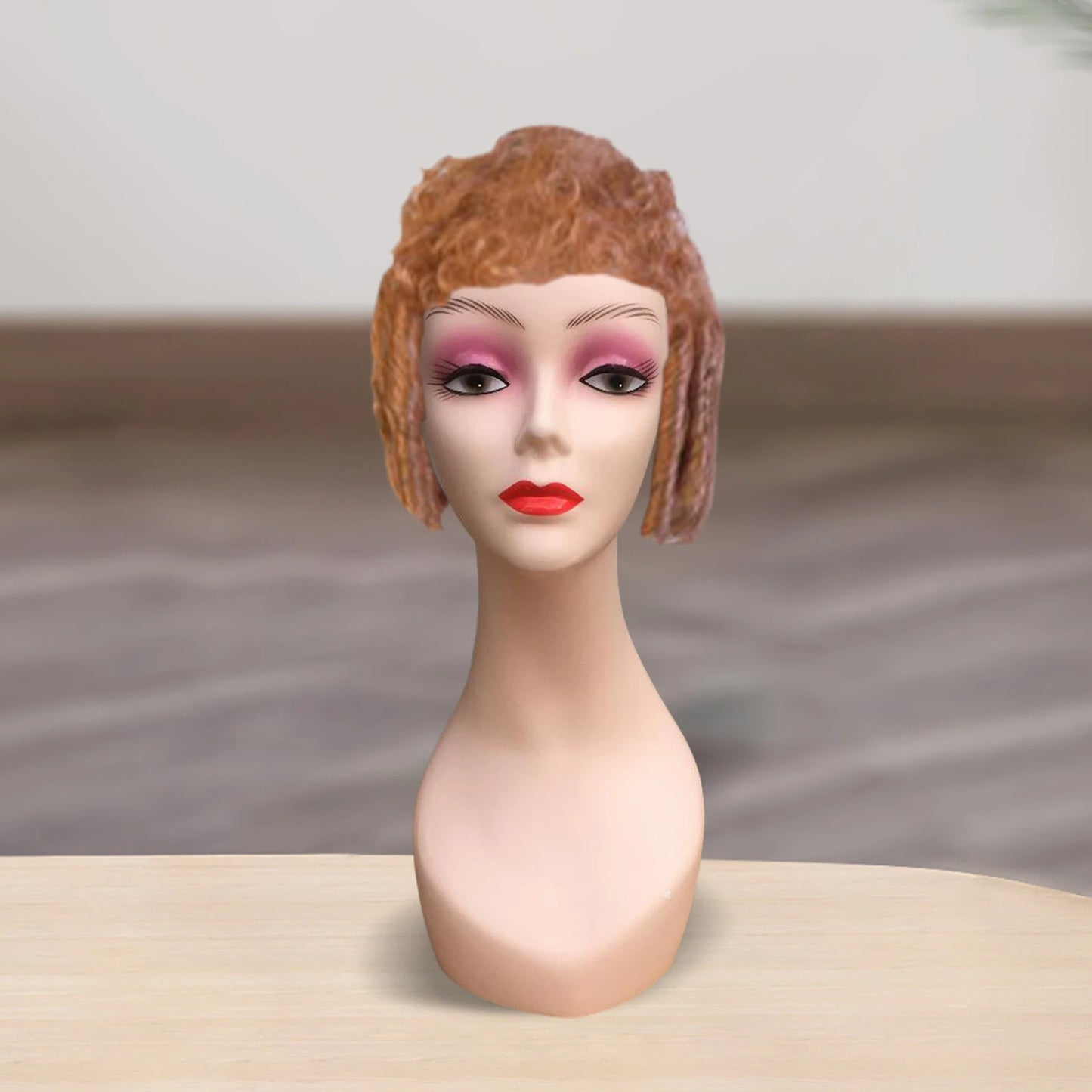 Women Mannequin Head Lightweight 48cm Height Wig Display Stand for Necklaces Jewelry Headwear Hairpieces Wigs Displaying Hats