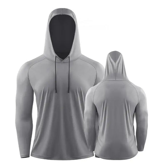 Men's Hoodies Compressed Running Shirts Quick Dry Gym Clothing T-shirt Workout Sportswer Bodybuilding Rashguards Male Solid Tops