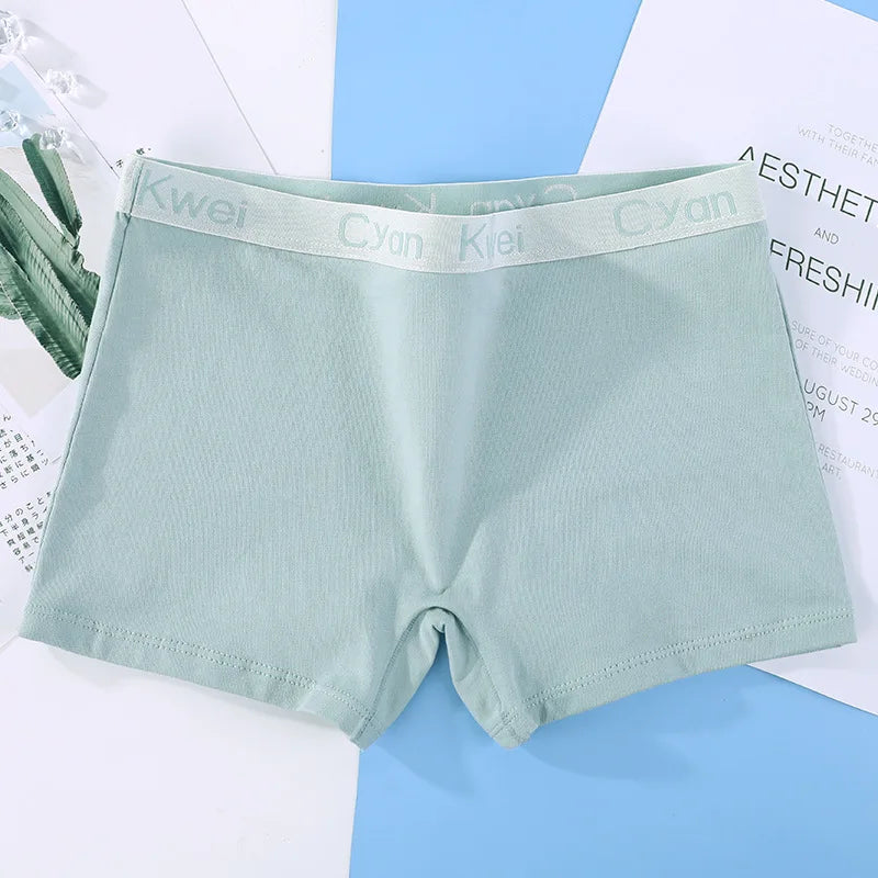 Women Boyshorts Cotton Big Size Solid Female Boxer Underwear Under Skirt