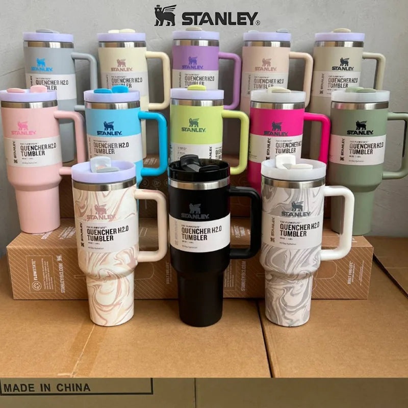 Stanley Quencher 2.0 Stainless Steel Tumbler 40oz 1.18L Tumbler with Handle with Straw Lids Stainless Steel Coffee Cup Car Mugs