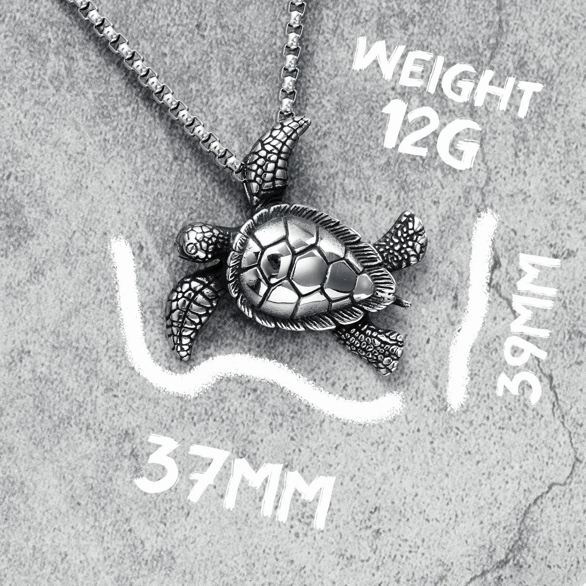 Turtle Necklace 316L Stainless Steel Cute Retro Men Women Pendant Chain Rock Rap Party for Friend Male Jewelry Gift Dropshipping