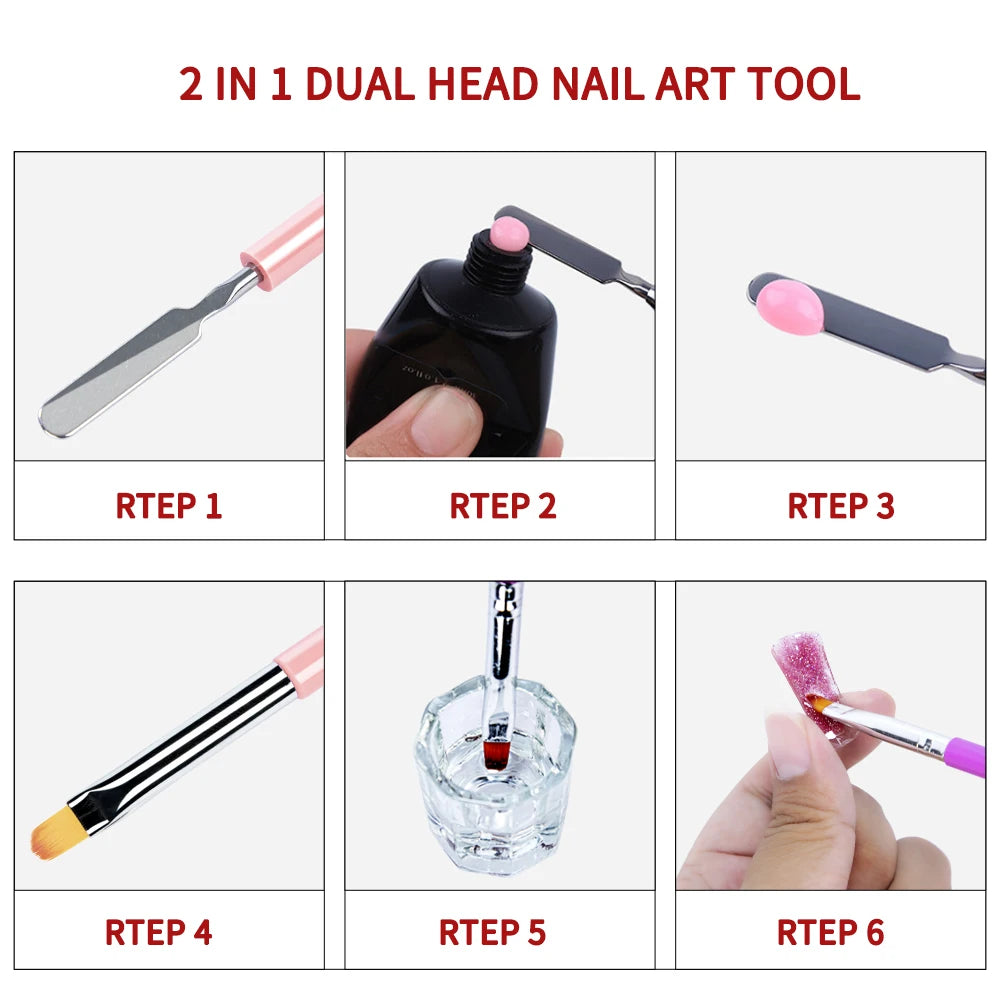 3D Acrylic French Manicure Design Ultra-thin Line Drawing Pen Nails Art Liner Brush UV Gel Brushes Painting Accessories Tools