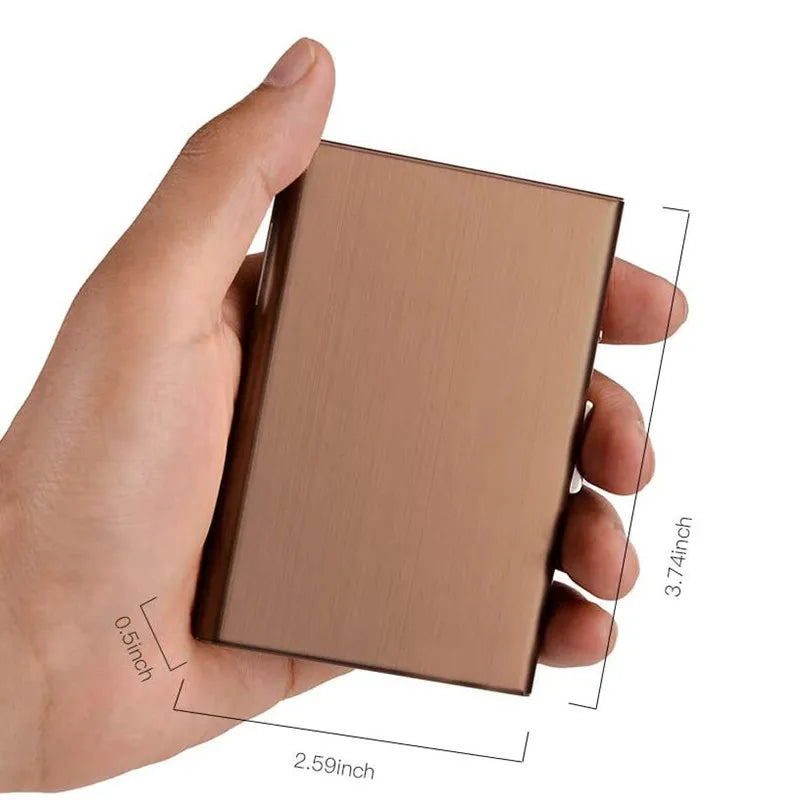 1pc Card Holder Men RFID Blocking Aluminum Metal Slim Wallet Money Bag Anti-scan Credit Card Holder Thin Case Small Male Purses