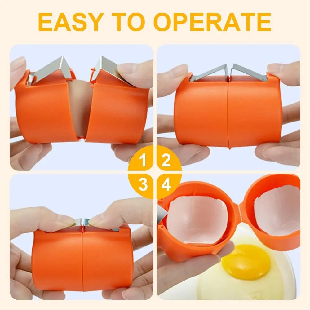 1/2pcs Handheld Egg Cracker Shell Opener Multifunctional Raw Egg Cutter and Separator Essential Kitchen Gadget for Cooking