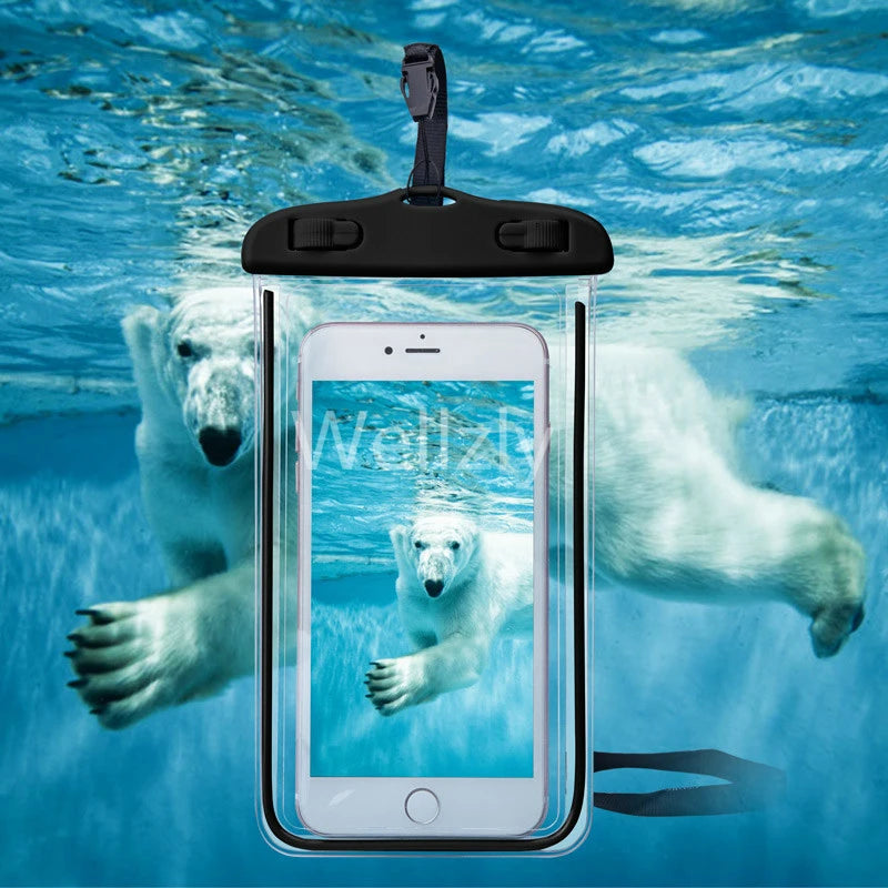 Swimming Bags Waterproof Phone Case Water proof Bag Mobile Phone Pouch PV Cover for iPhone 12 Pro Xs Max XR X 8 7 Galaxy S10