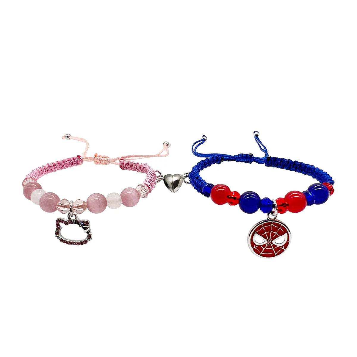 Spider-Man Friendship Bracelets for Best Friend Bff Halloween Christmas Matching Rope Chain Bracelets for Couples Family Sister