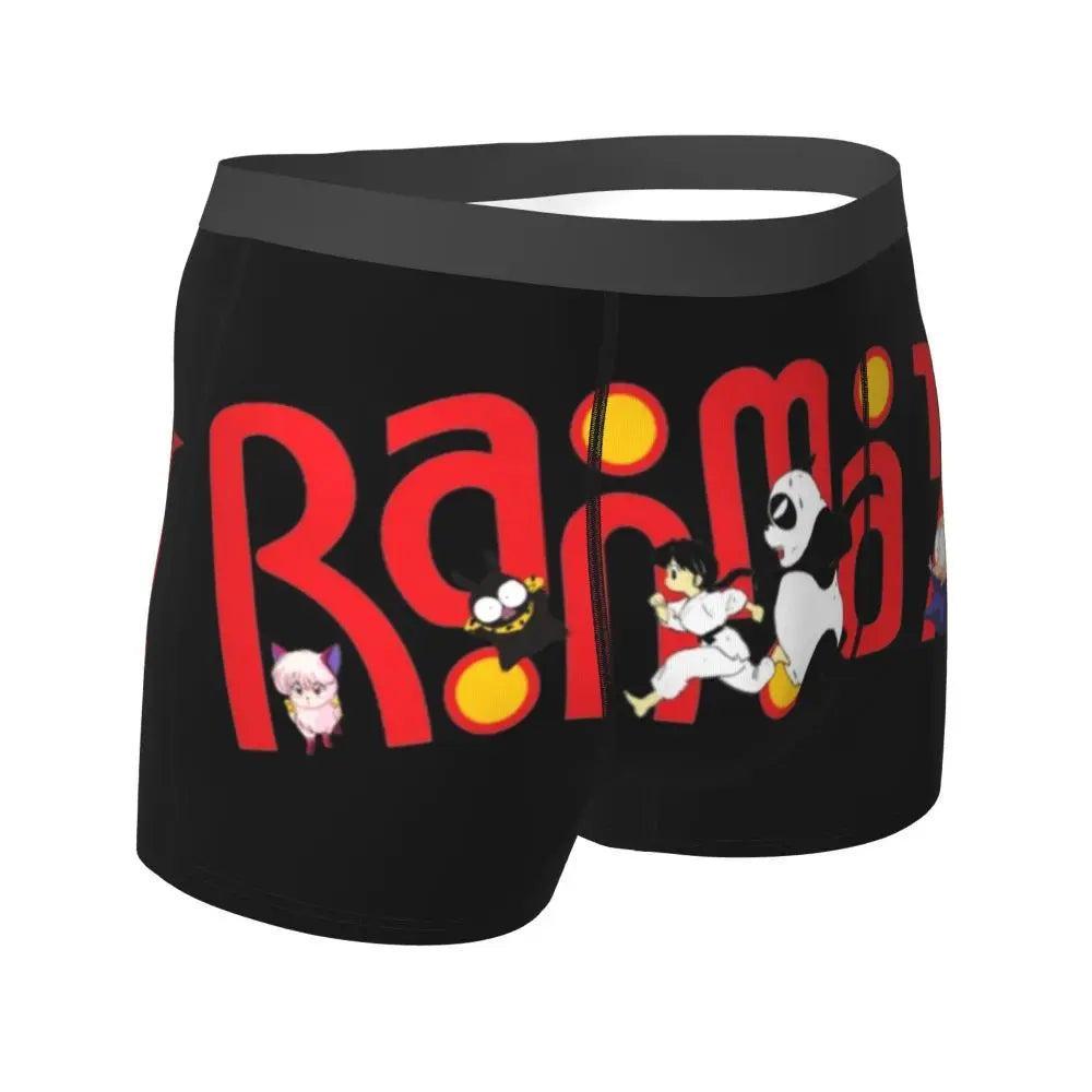 Ranma 12 Funny Logo Underwear Japanese classic cute anime 3D Pouch High Quality Boxershorts Customs Boxer Brief Breathable