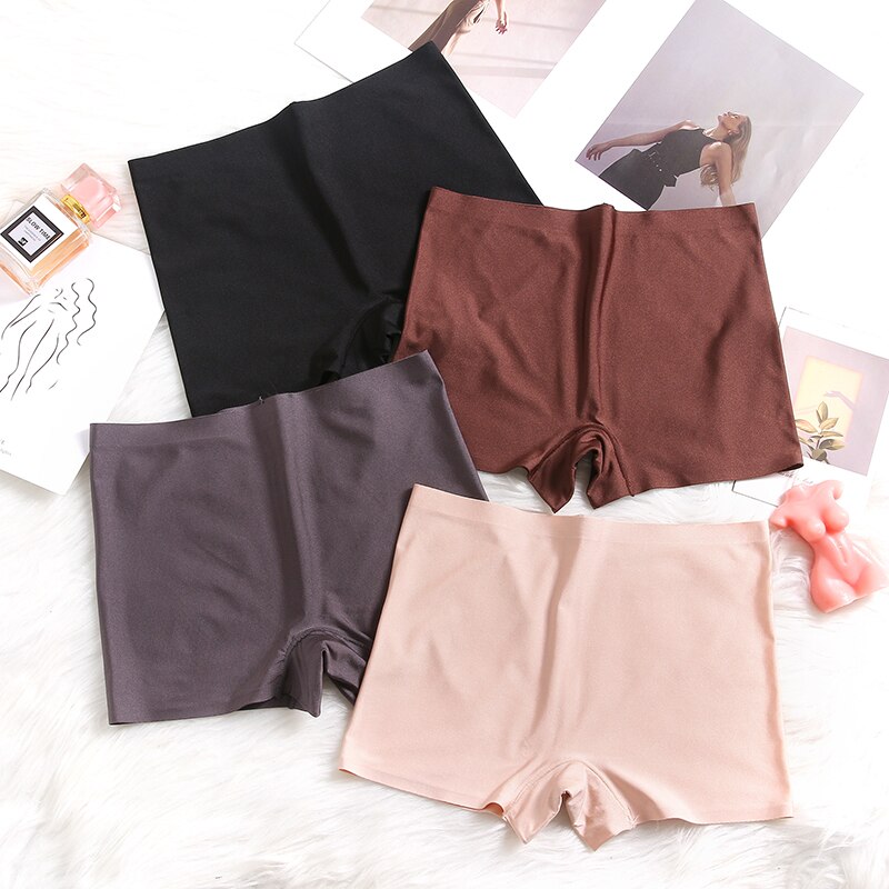 2Pcs/Set 2023 New Women's Panties Shorts Soft Boyshorts Panties for Women Female Ice Silk Boxer Briefs Lady Breathable Underwear