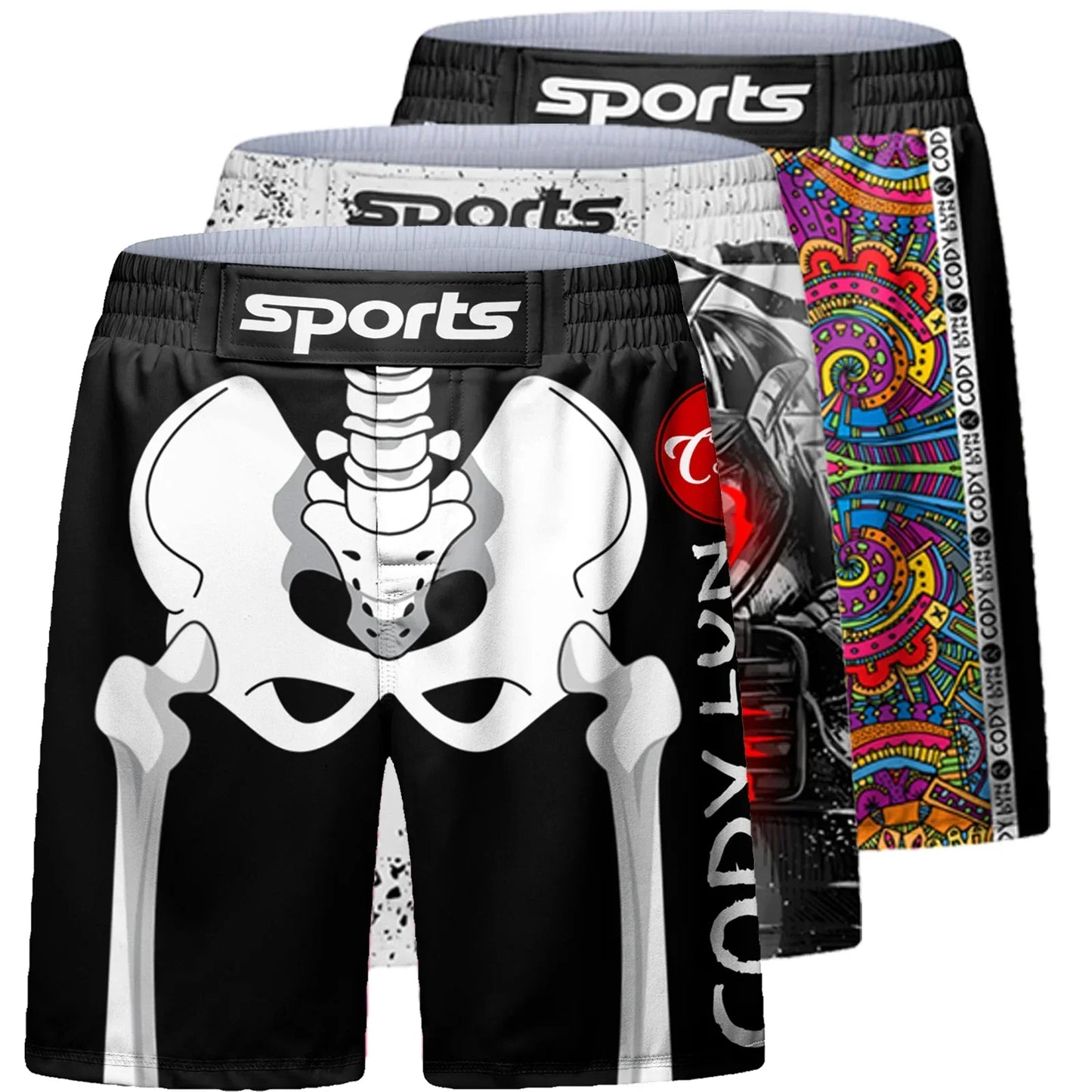 Men's Boxing Shorts Sport MMA Muay Thai Jiu Jusit Basketball Shorts Swim Beach Trousers Training Workout Fitness Gym Short Pants