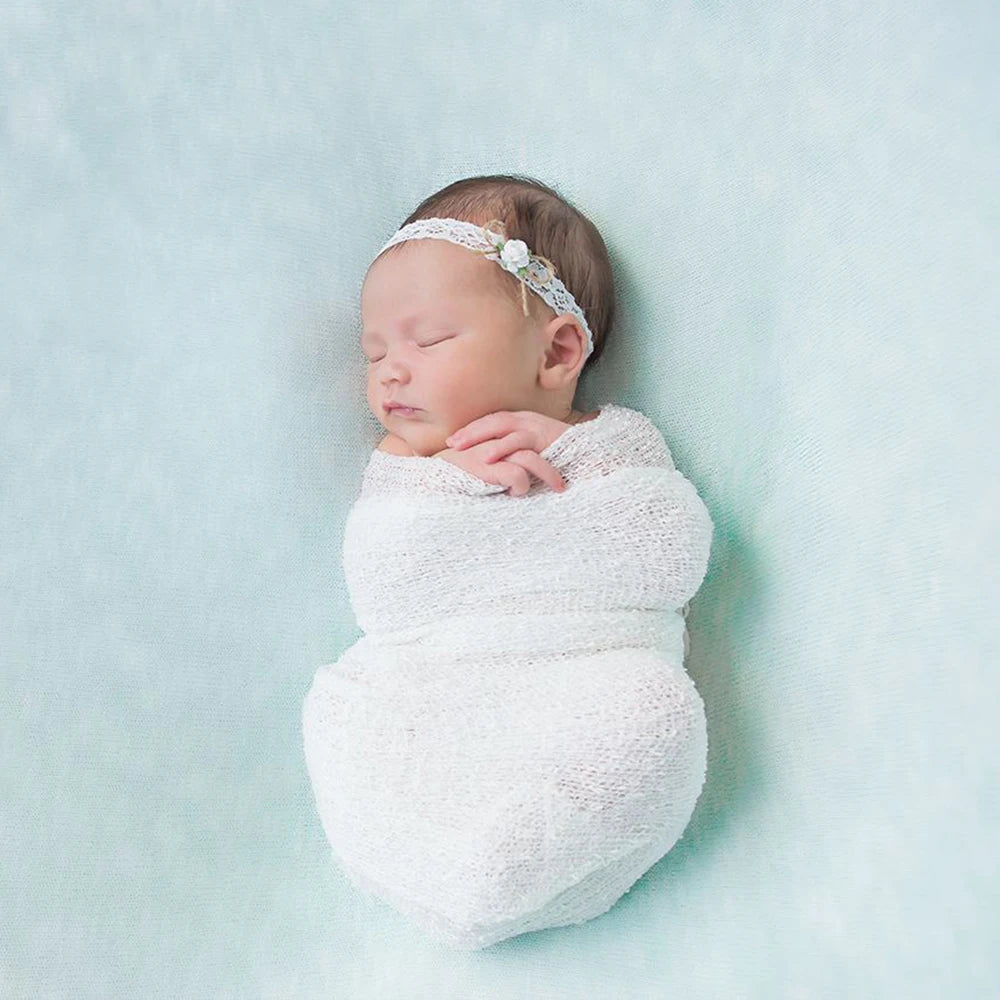 Soft Knit Stretchy Wraps Swaddle For Newborn Baby Photography Props Kids Receiving Blankets Cloth Accessories For Photo Shooting