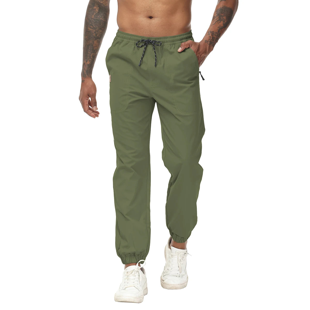 Men's Joggers Pants Casual Drawstring Sports Gym Workout Sweatpants Quick Dry