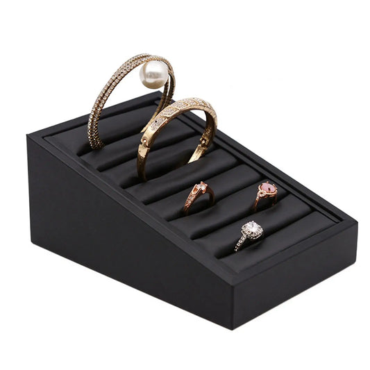 Rings Earrings Tray Storage Box Jewelry Organizer Case Display Holder Convenient Charming Womenfor Rings Trays Countertop Stores