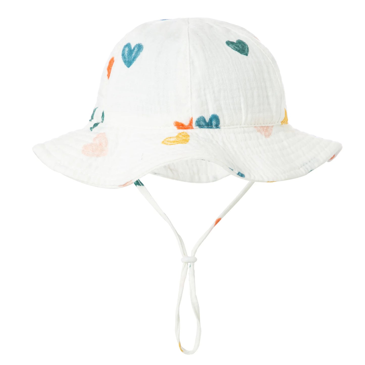 Baby Cotton Bucket Hat New Children Sunscreen Outdoor Caps Boys Girls Print Panama Hat Unisex Beach Fishing Hat For 3-12 Months