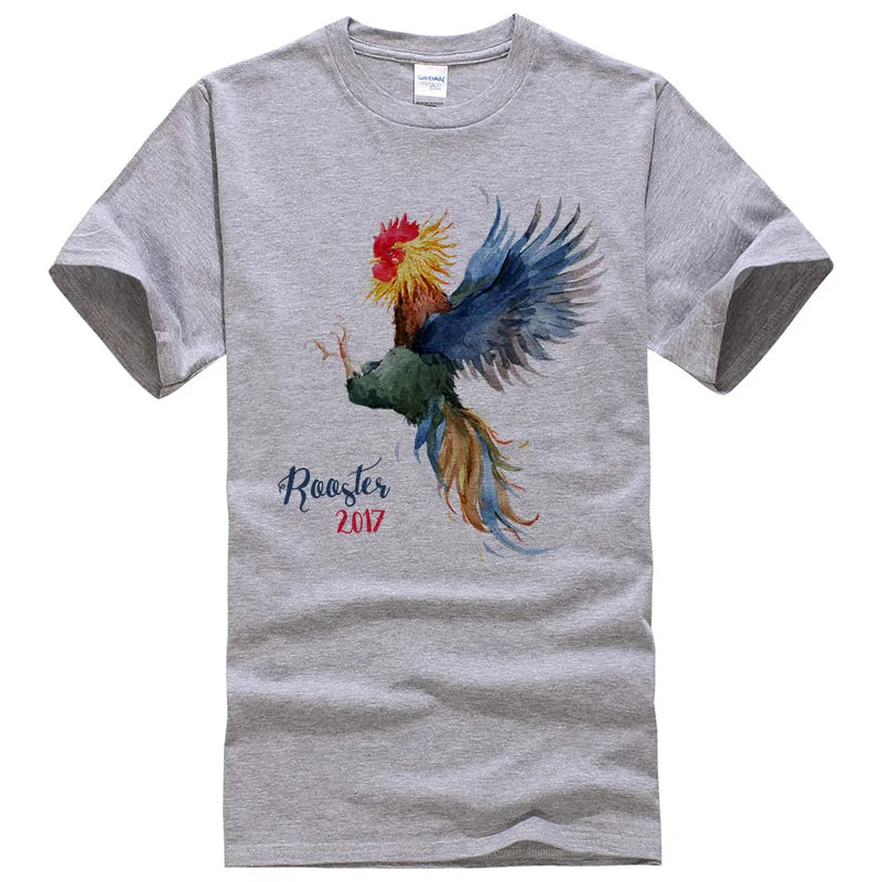 Summer Fashion Tees 2024 New Camisetas Short-sleeved T shirt Men Women Cock colored drawing Printed T-shirts Tops #106