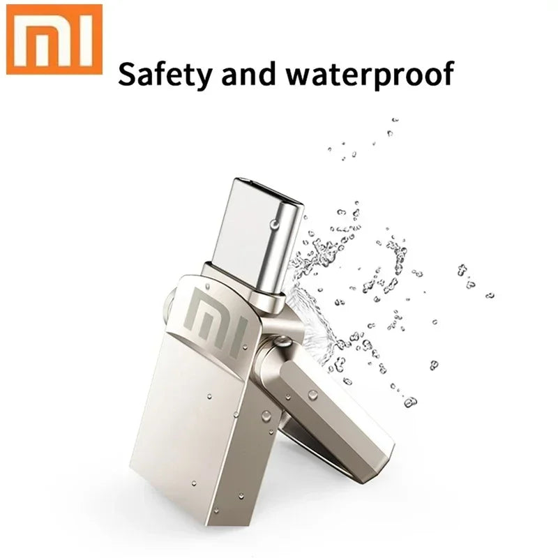 Xiaom USB 2TB OTG Metal USB 3.1 Pen Drive Key 2TB 1TB Type C High Speed Pendrive Mini Flash Drive Memory Stick Waterproof ps4