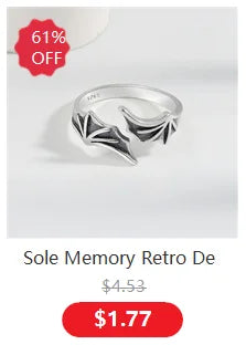 Sole Memory Rainforest Plantain Leaves Green Cool Sweet Romantic Silver Color Female Resizable Opening Rings SRI414