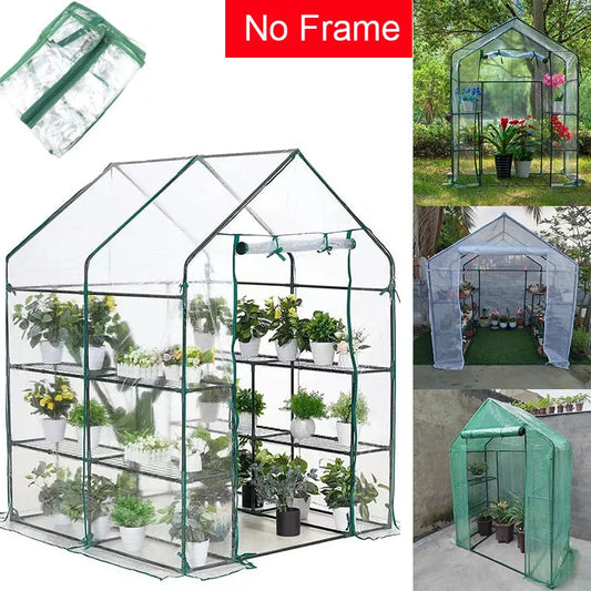 2024 New Large Walk In Greenhouse Cover House Garden Waterproof  Outdoor Indoor Wintering Plant Protection Grow Tent (No Frame)