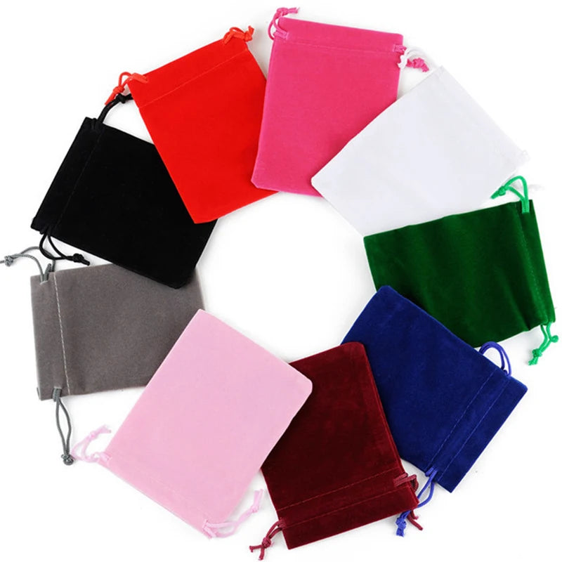 100pcs Drawstring  Jewelry Bag Pouch Organza Jewelry Packaging Bags Wedding Party Decoration Drawable Storage Bags Gift Pouches