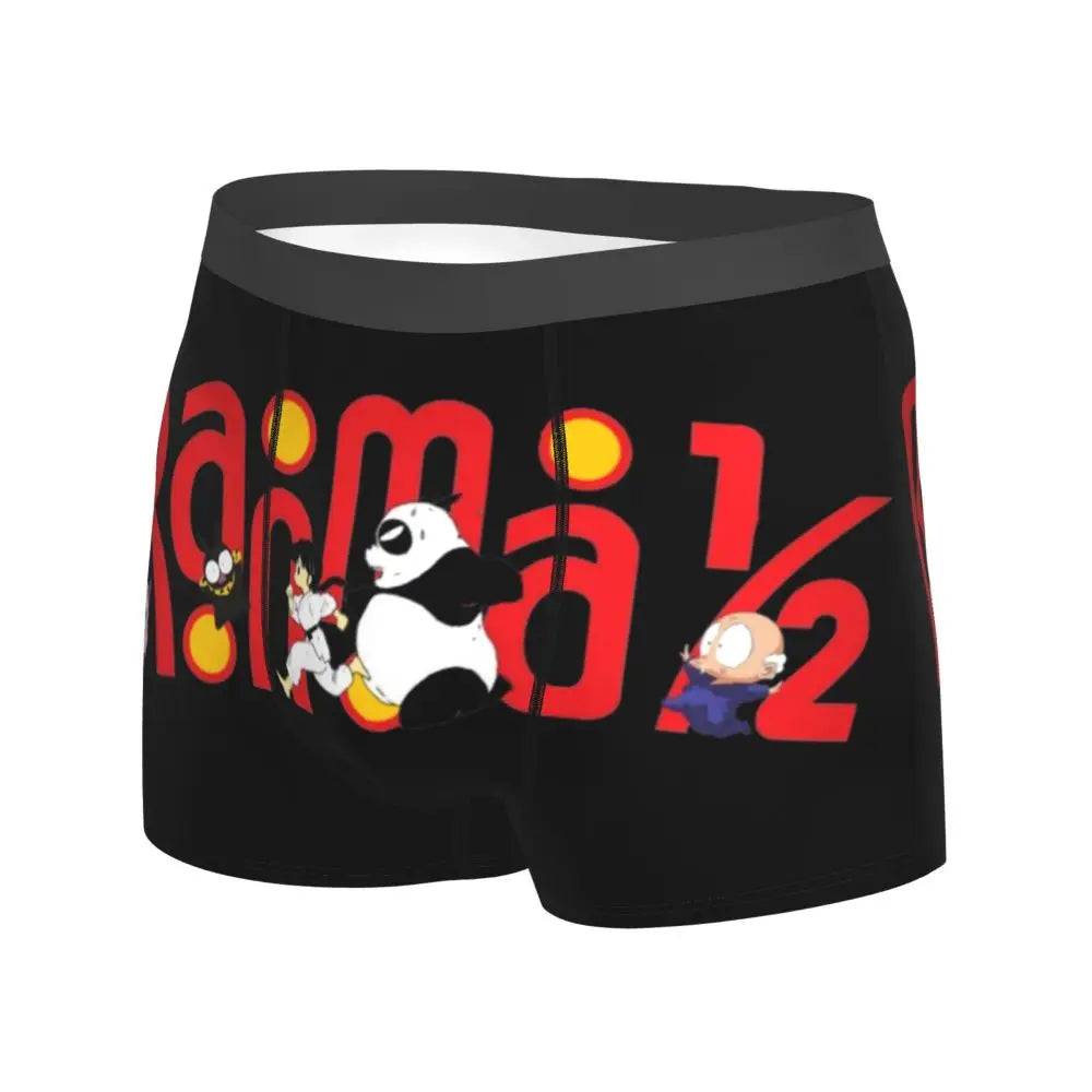 Ranma 12 Funny Logo Underwear Japanese classic cute anime 3D Pouch High Quality Boxershorts Customs Boxer Brief Breathable