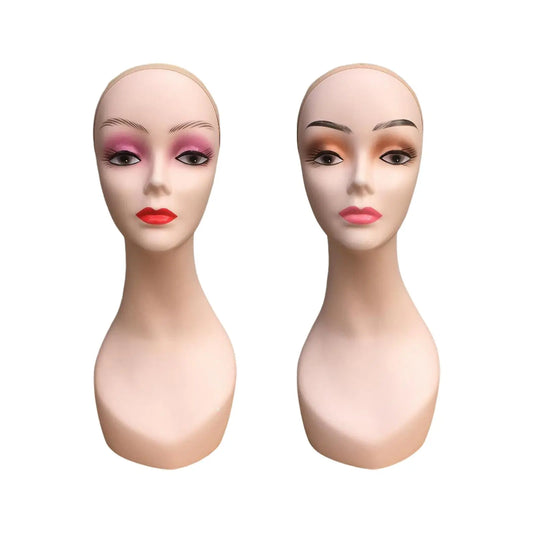 Women Mannequin Head Lightweight 48cm Height Wig Display Stand for Necklaces Jewelry Headwear Hairpieces Wigs Displaying Hats