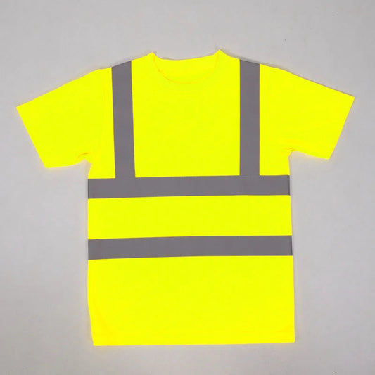 2023Outdoor Shirt Fluorescent High Visibility Safety Work Shirt Summer Breathable Work T Shirt Reflective Vest t-shirt Quick Dry