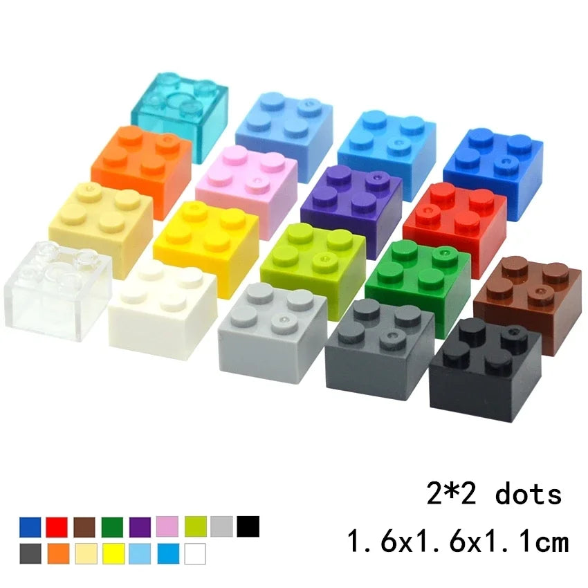 50Pcs Thick Building Blocks 3003 2x2 Dots Bricks Figures Educational Creative Classic Size Compatible Brand Kid Toys Gift