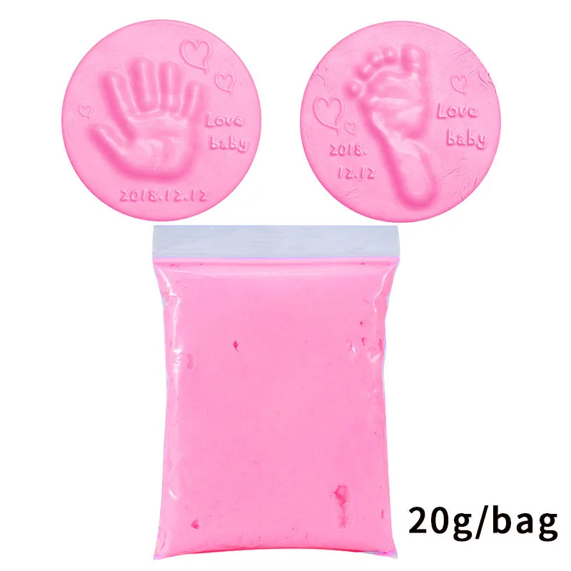 Soft Clay Baby Handprint Footprint Imprint Baby Care Hand And Foot Print Mud Fingerprint Stress Kid Ink Pad Toy Prints Gift