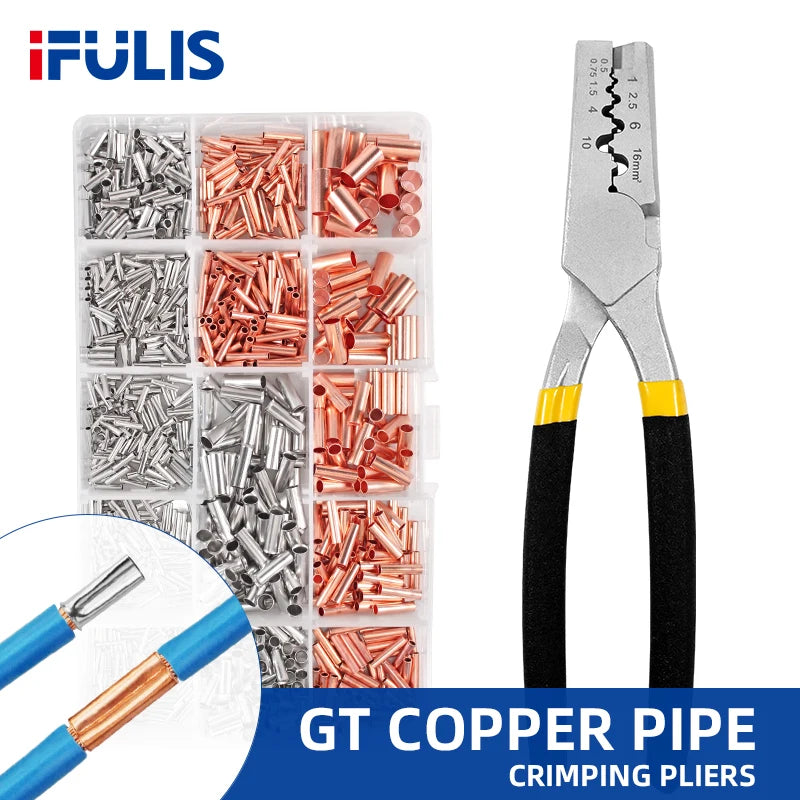 PZ0.5-16 Crimping Tool GT Copper EN VE Connector 0.25-2.5 Crimp Pliers For Cable End Sleeves Special Tube Tubular Terminal Clamp